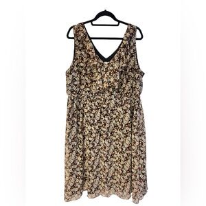 Emma & Michele Ruffle V-neck Sleeveless Dress